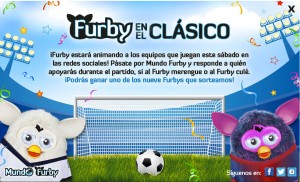 Furby con el partido